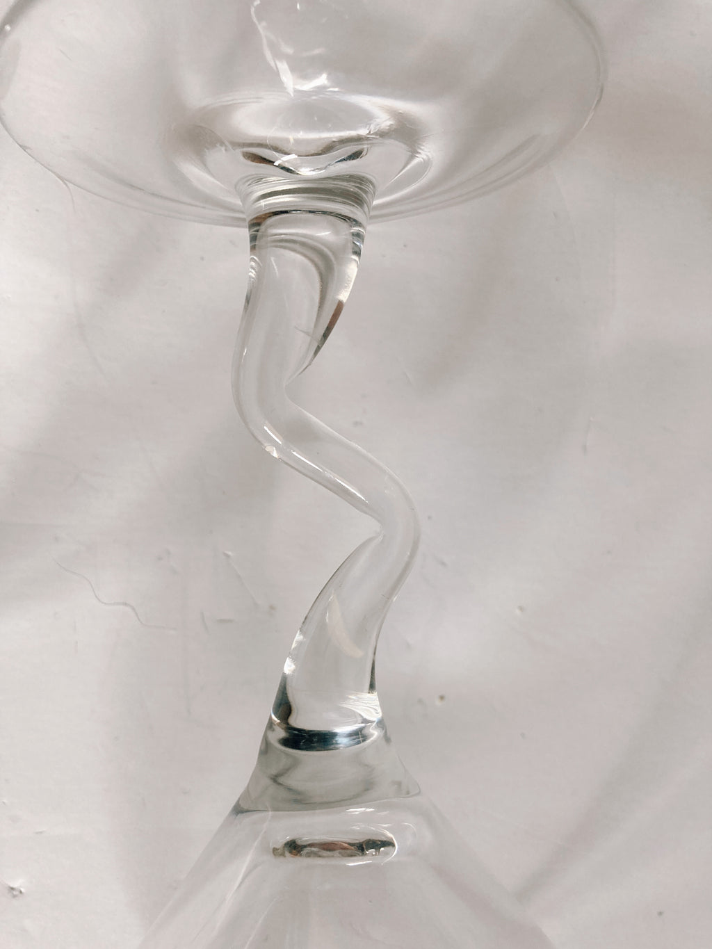 Pair of Zig Zag Martini Glasses