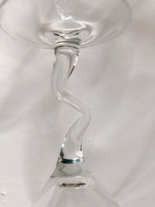 Pair of Zig Zag Martini Glasses