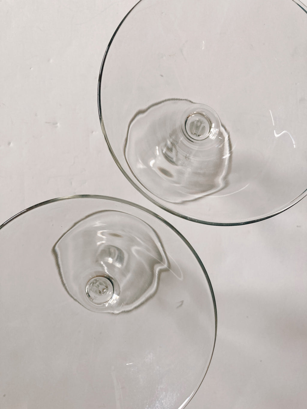 Pair of Zig Zag Martini Glasses