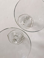 Pair of Zig Zag Martini Glasses