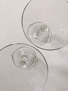 Pair of Zig Zag Martini Glasses