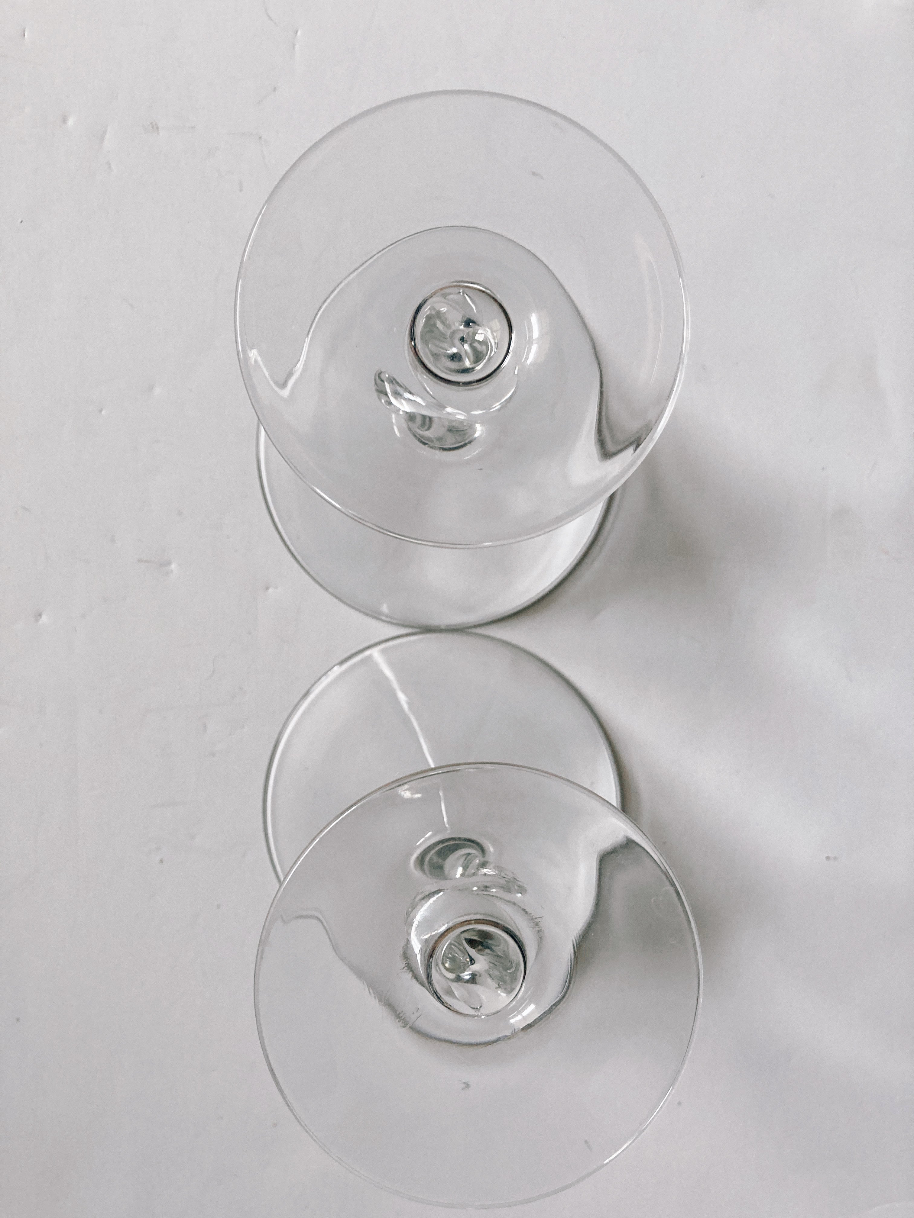 Pair of Zig Zag Martini Glasses