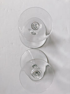 Pair of Zig Zag Martini Glasses