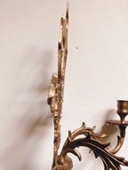 Ornate Solid Brass Wall Sconce