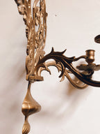 Ornate Solid Brass Wall Sconce