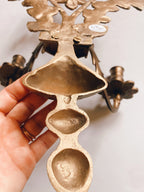 Ornate Solid Brass Wall Sconce