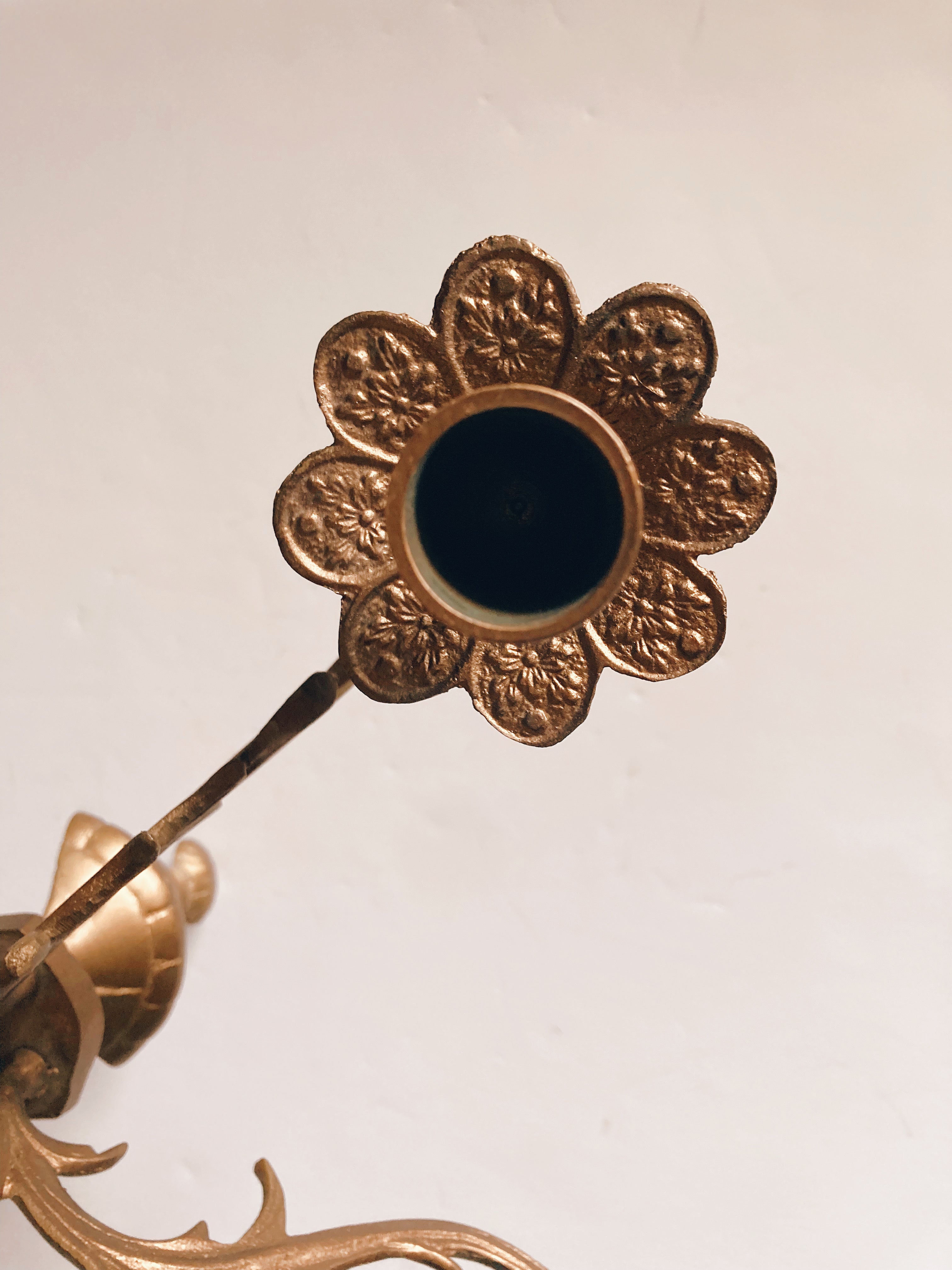 Ornate Solid Brass Wall Sconce