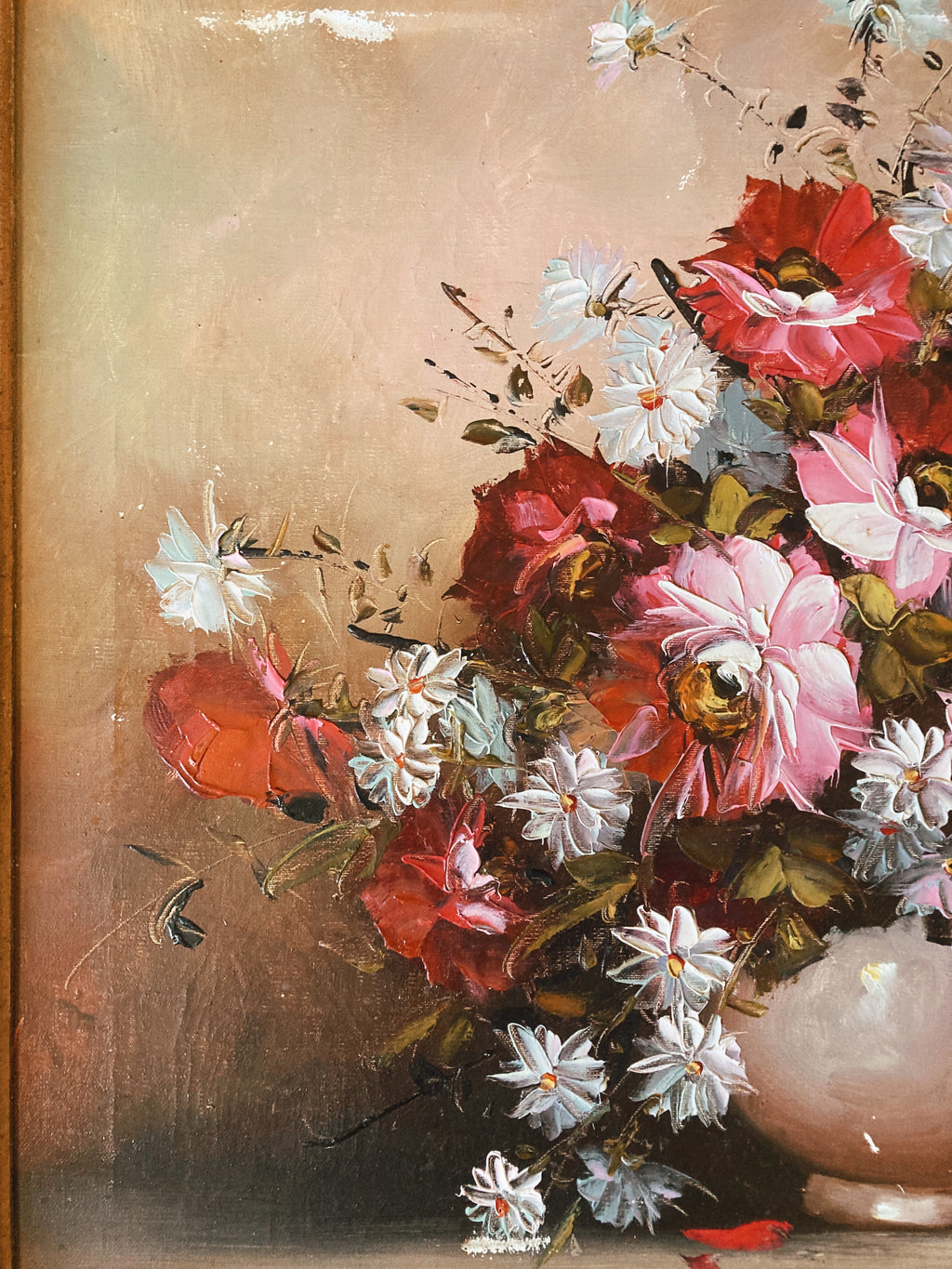 Large Framed Floral Painting