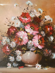 Large Framed Floral Painting