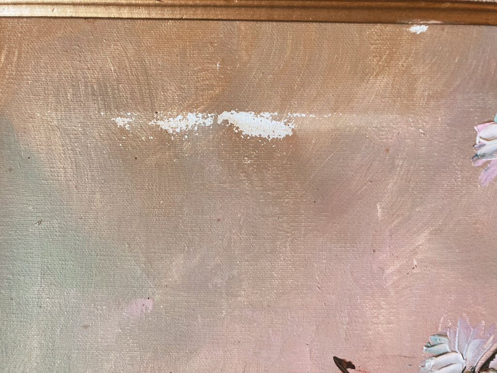 Large Framed Floral Painting
