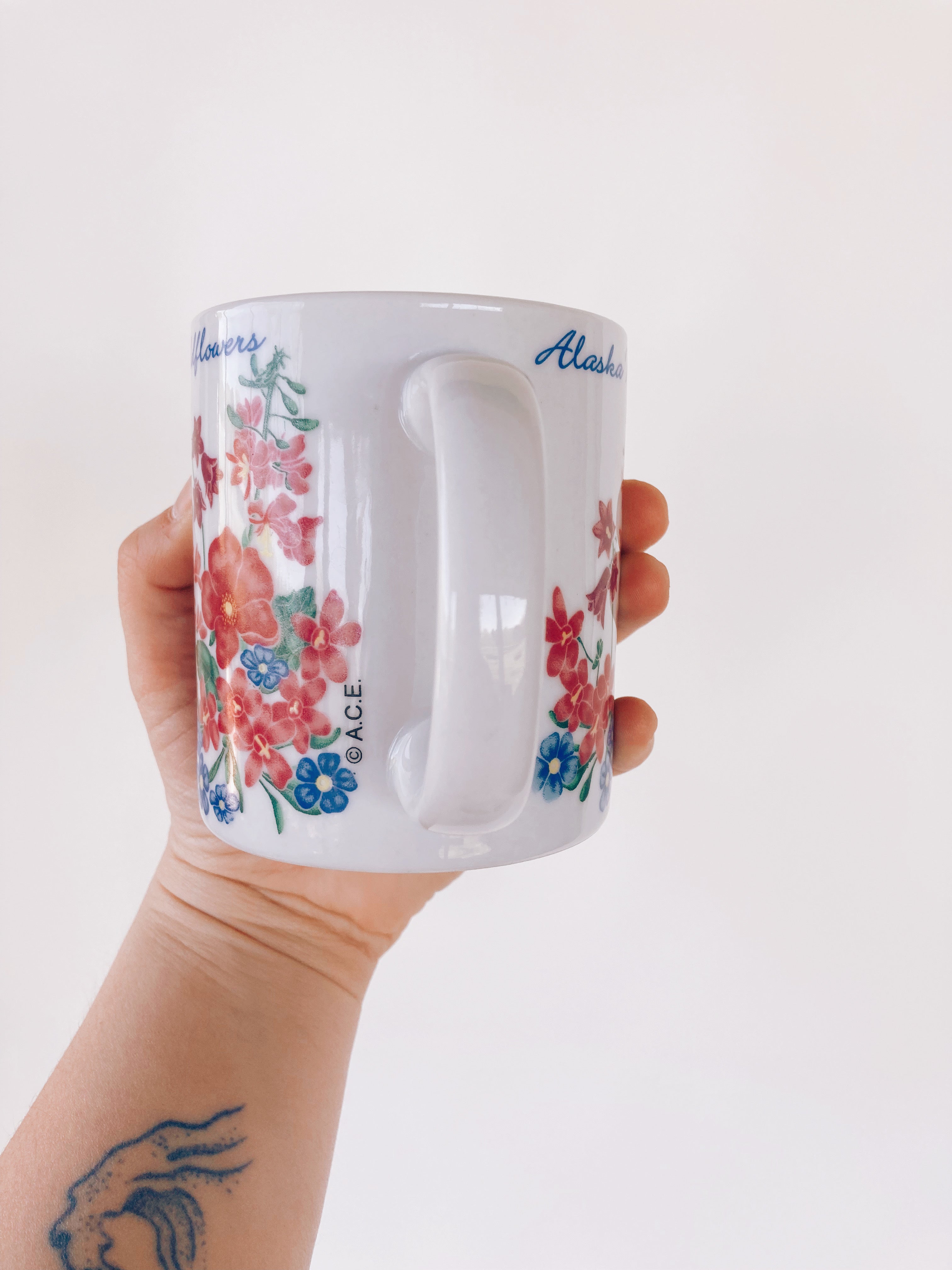Vintage Alaska Wildflowers Mug