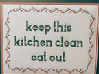 Clean Kitchen Framed Cross Stitch