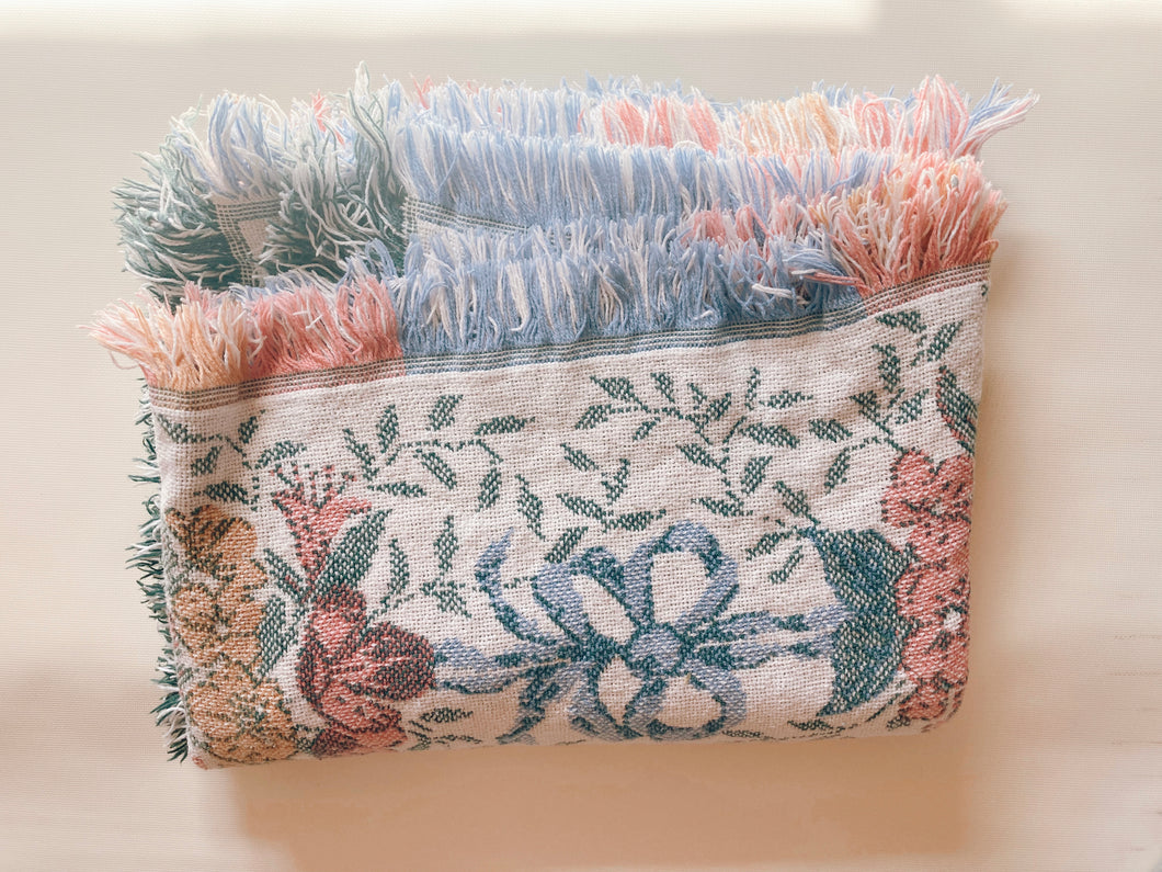 Vintage Botanical Throw Blanket
