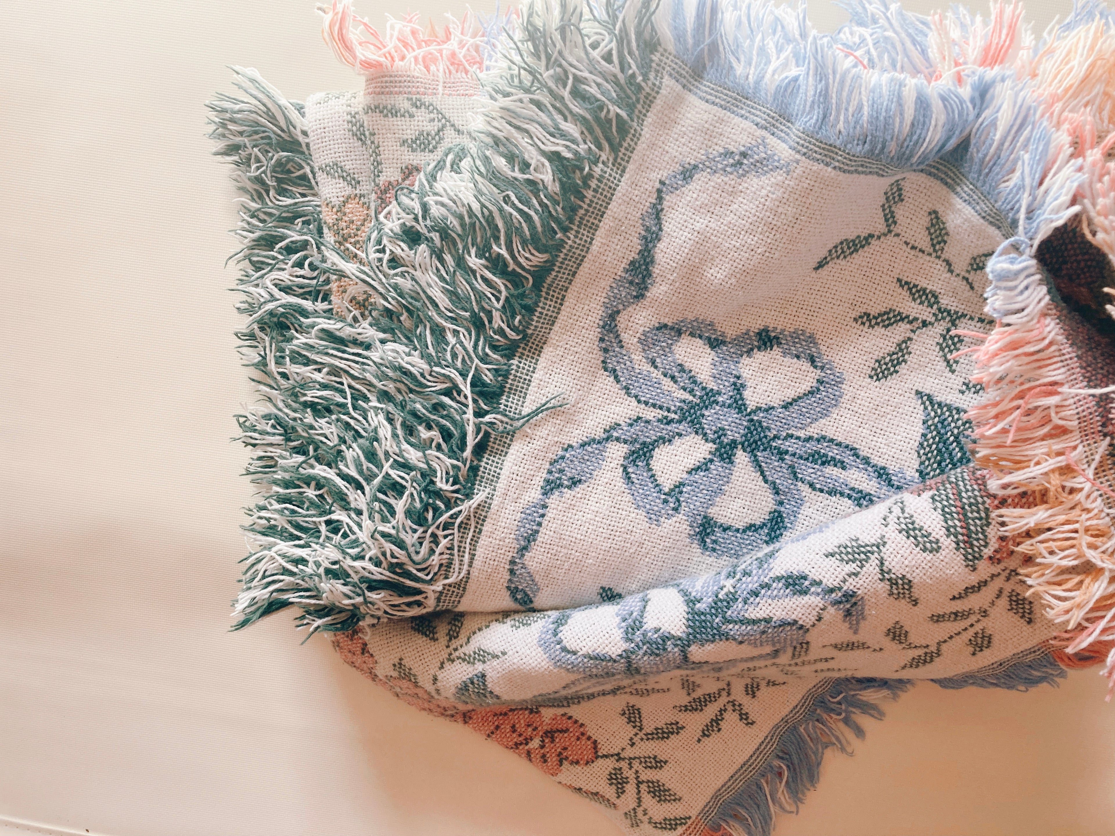 Vintage Botanical Throw Blanket