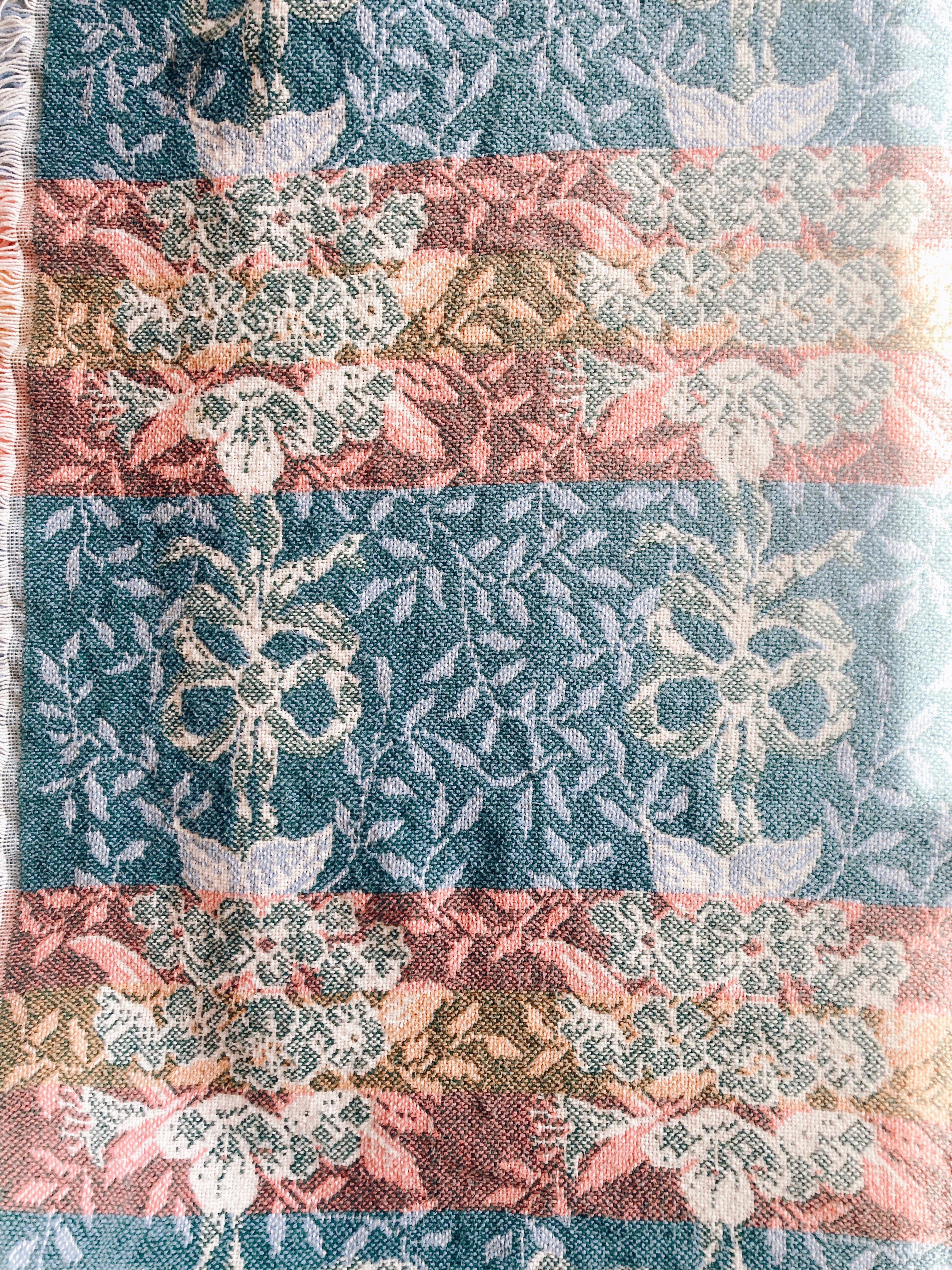 Vintage Botanical Throw Blanket