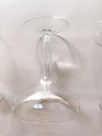 Three Mid Century Hollow Stem Champagne Glasses