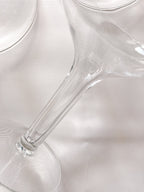 Three Mid Century Hollow Stem Champagne Glasses
