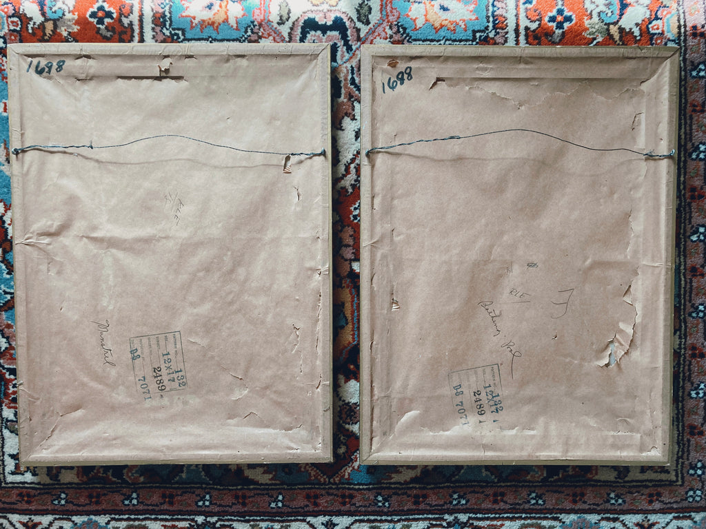 Pair of Grecian Textured Prints