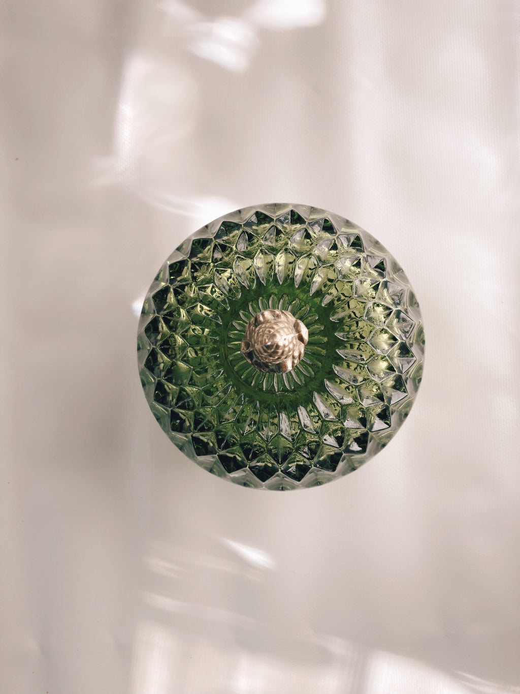 Green Glass Candy Dish