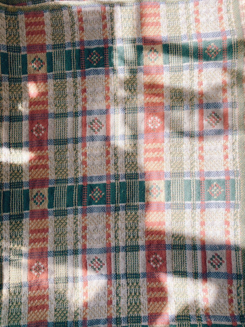 Spring Colored Plaid Throw Blanket