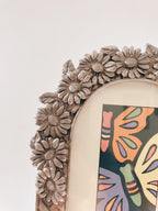 Silver Floral 3.5x5 Frame