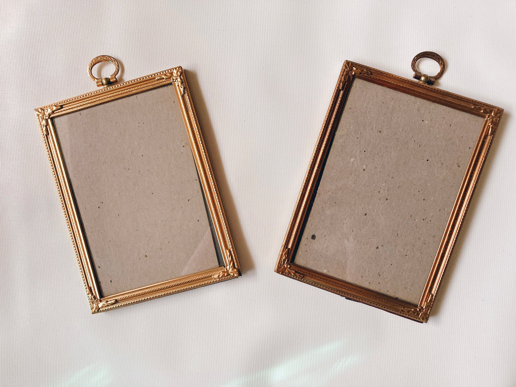 Pair of Gold 5x7 Photo Frames