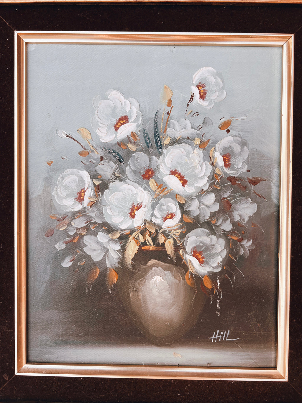 Floral Painting in Ornate Frame
