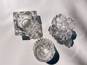 Mismatched Crystal Tea Candle Holders