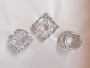 Mismatched Crystal Tea Candle Holders