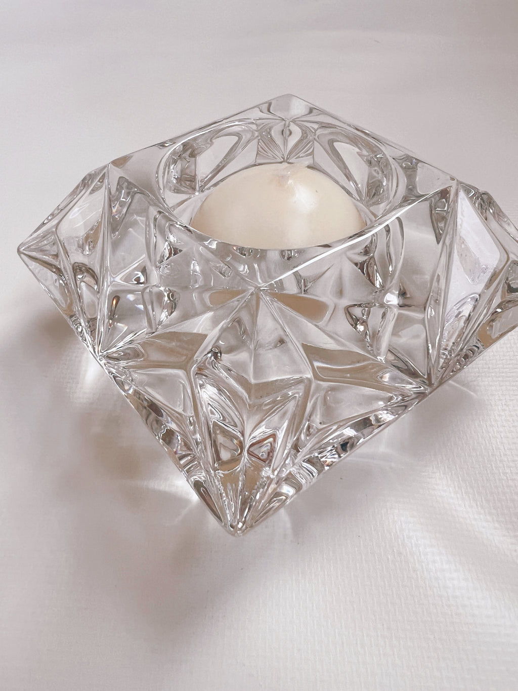 Mismatched Crystal Tea Candle Holders