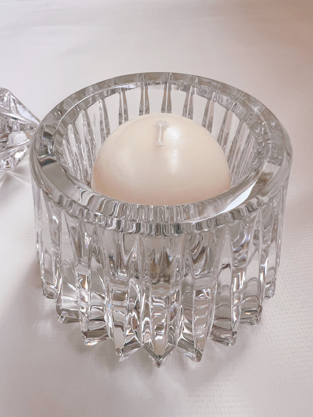 Mismatched Crystal Tea Candle Holders