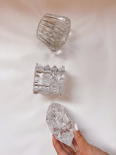 Load image into Gallery viewer, Mismatched Crystal Tea Candle Holders
