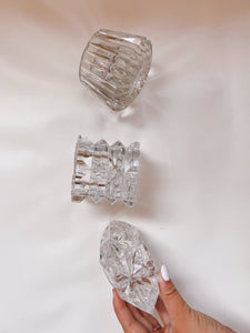 Mismatched Crystal Tea Candle Holders