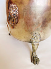 Load image into Gallery viewer, Large Brass Clawfoot Planter
