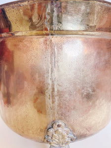 Large Brass Clawfoot Planter