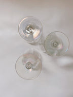 Iridescent Hollow Stem Champagne Glasses