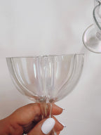 Iridescent Hollow Stem Champagne Glasses
