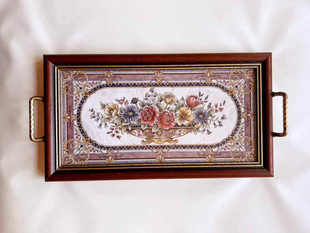 Tilecrafts Floral Tea Tray