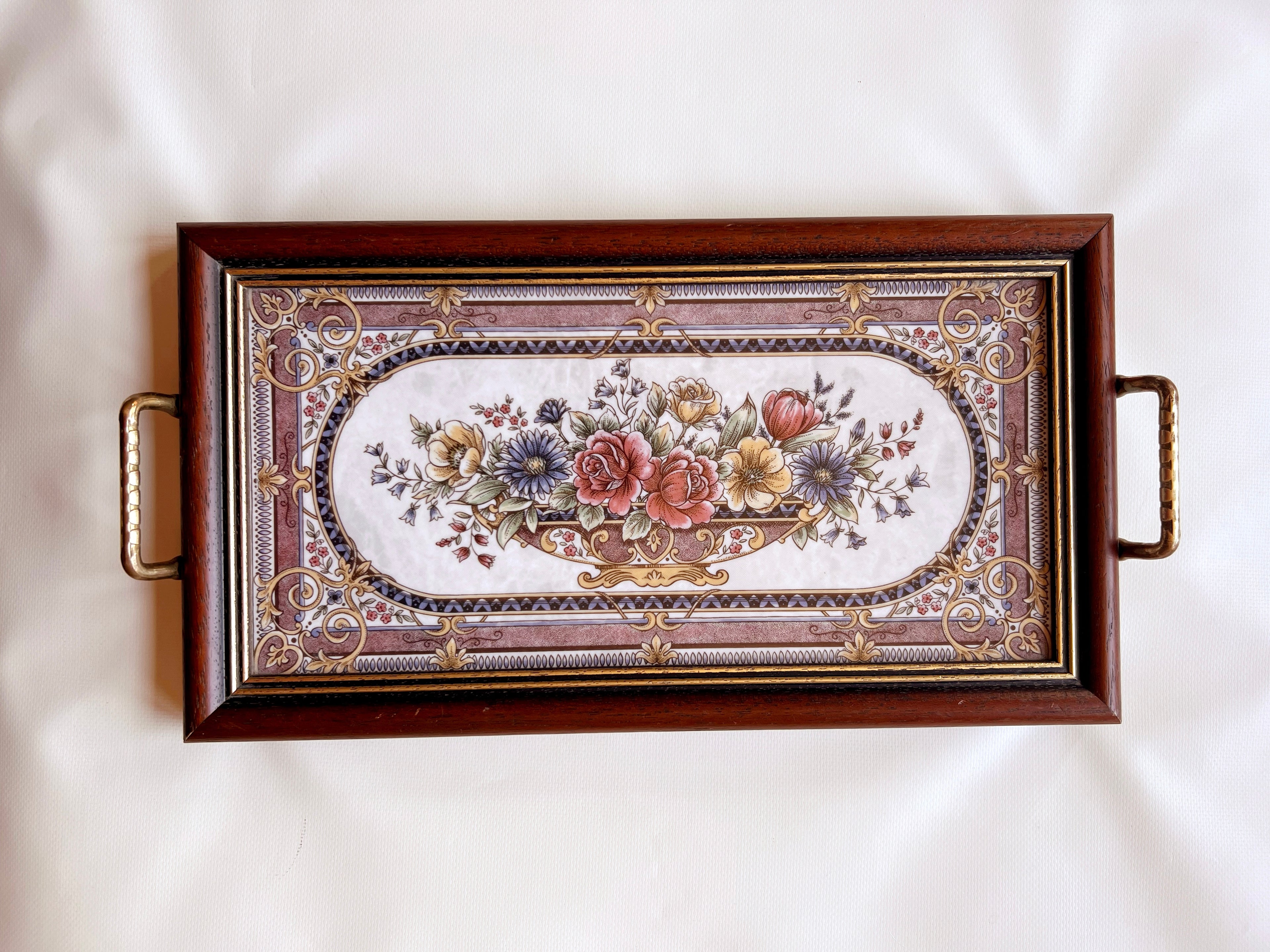 Tilecrafts Floral Tea Tray