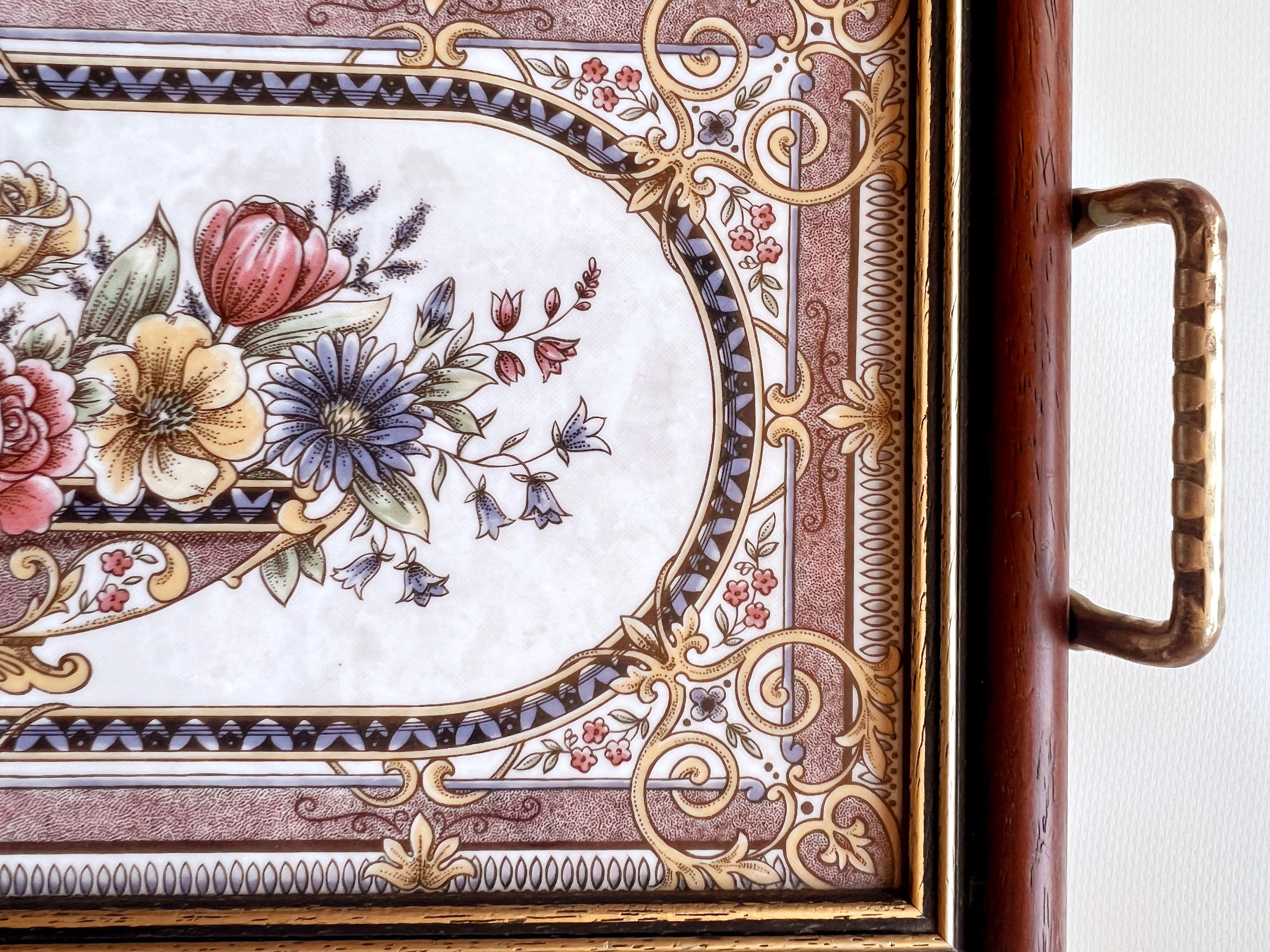 Tilecrafts Floral Tea Tray