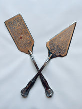 Load image into Gallery viewer, Ornate Silver Cake Servers
