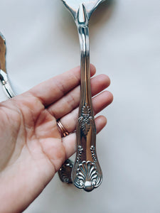 Ornate Silver Cake Servers