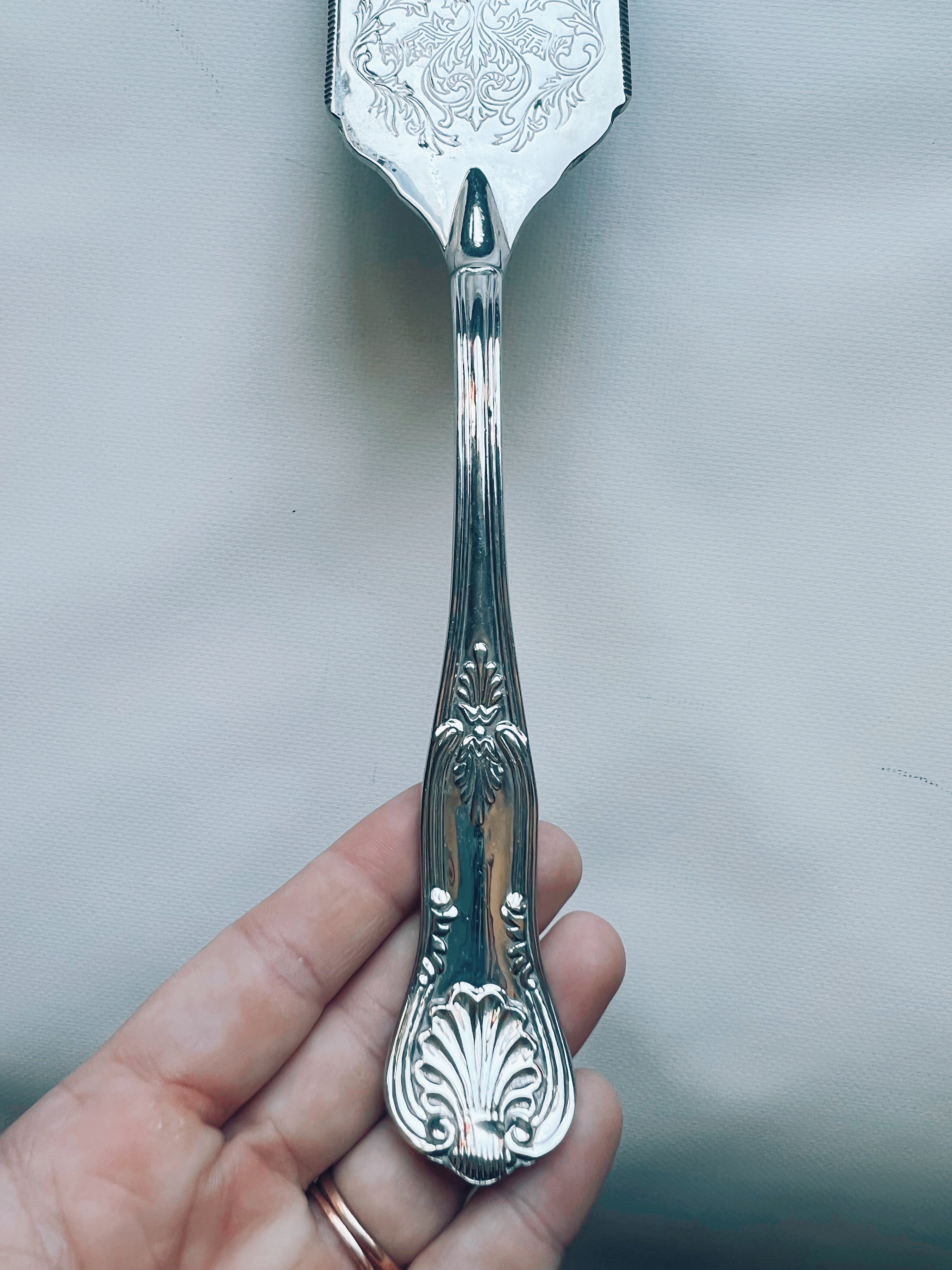 Ornate Silver Cake Servers