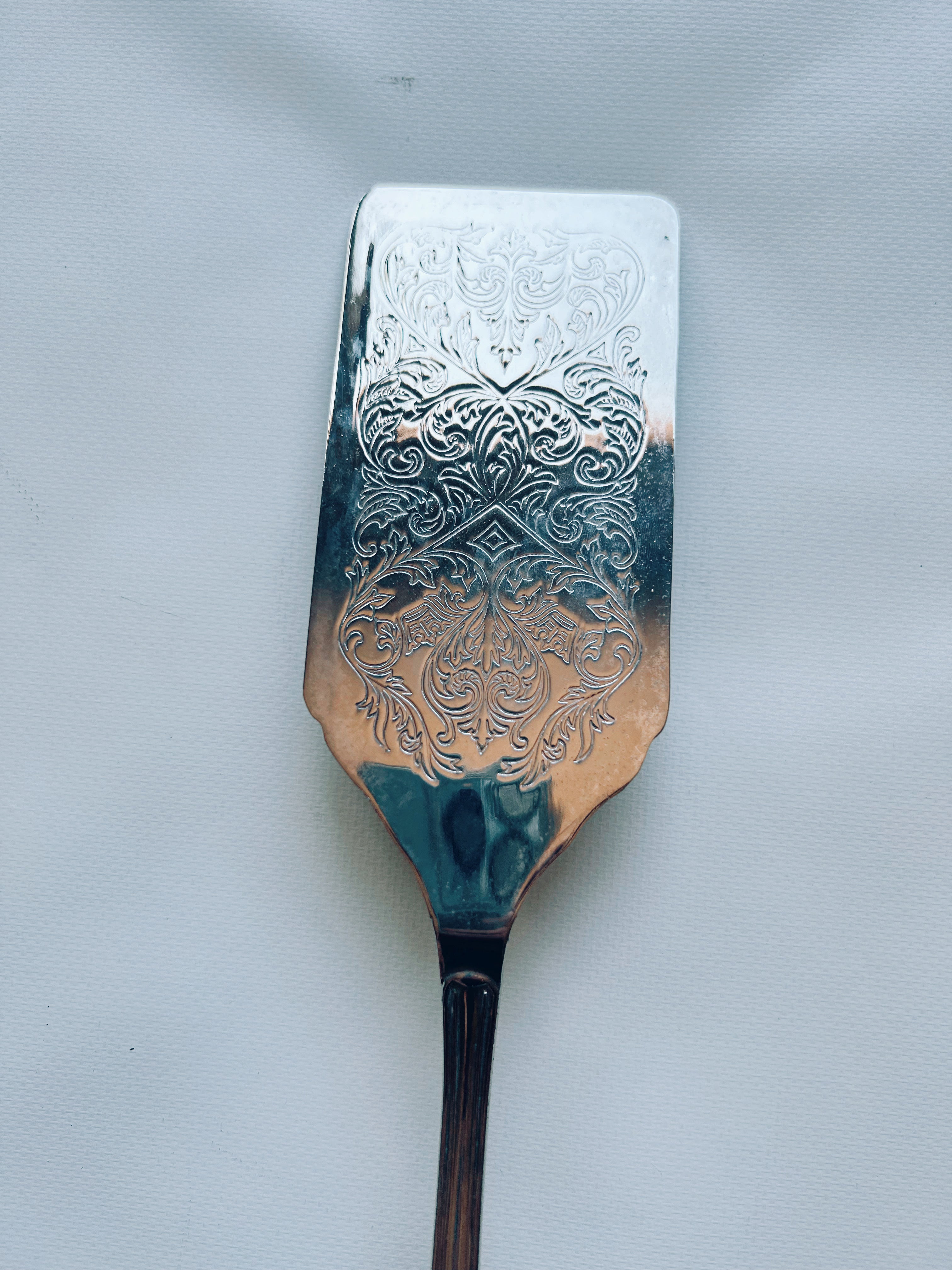 Ornate Silver Cake Servers