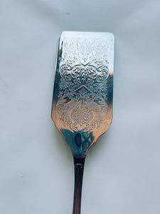 Ornate Silver Cake Servers