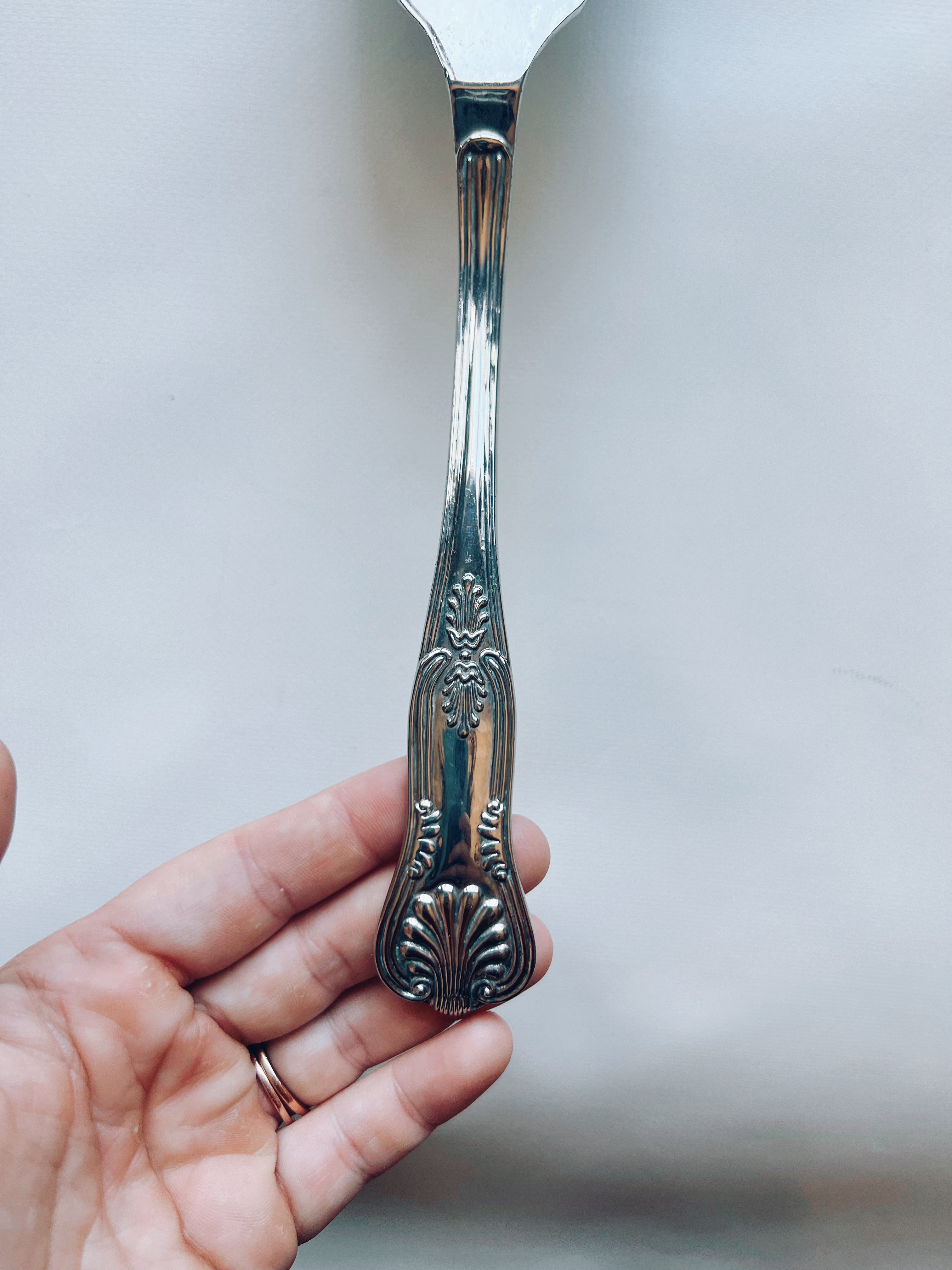 Ornate Silver Cake Servers