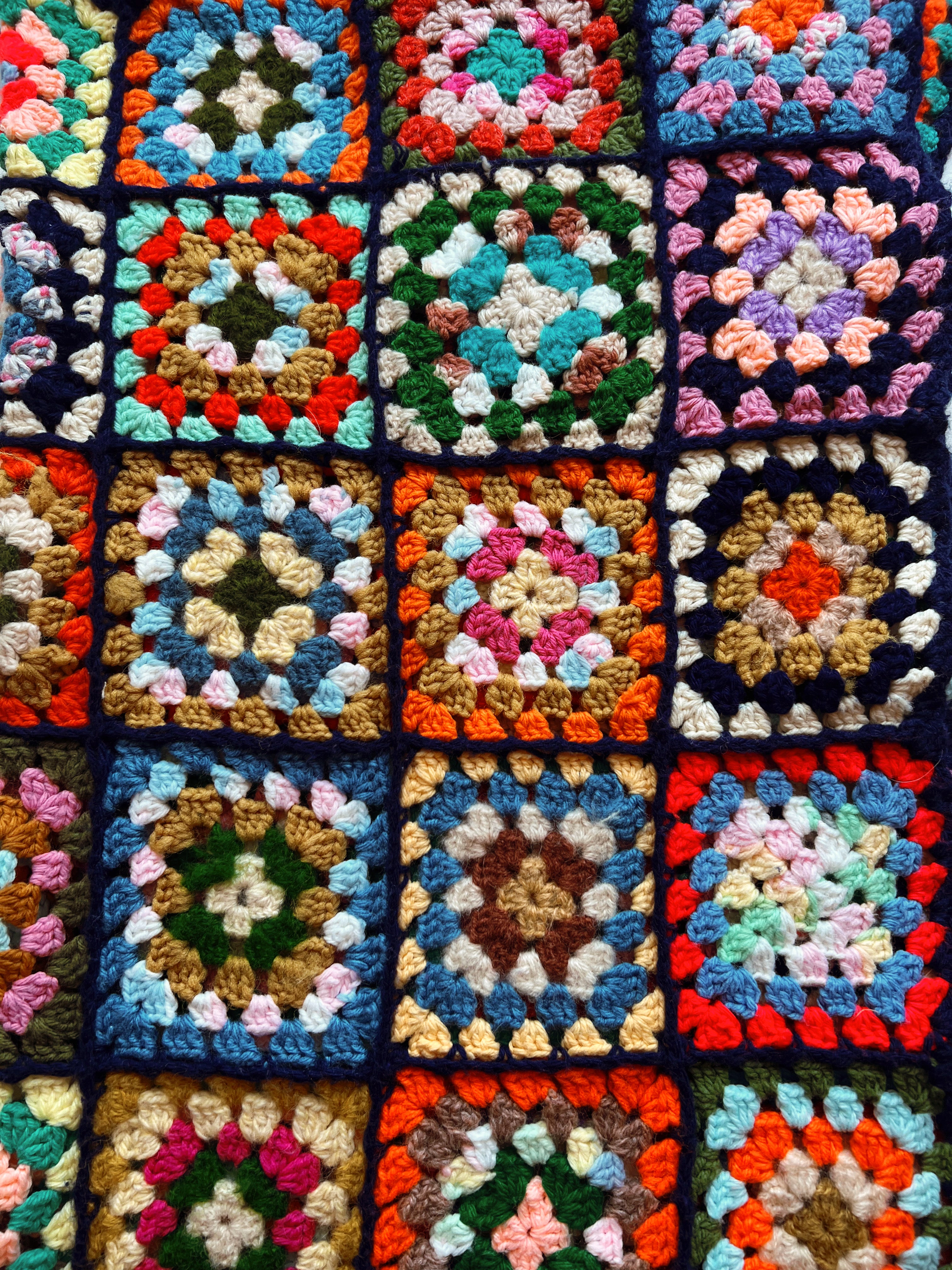 Vintage Rainbow Afghan