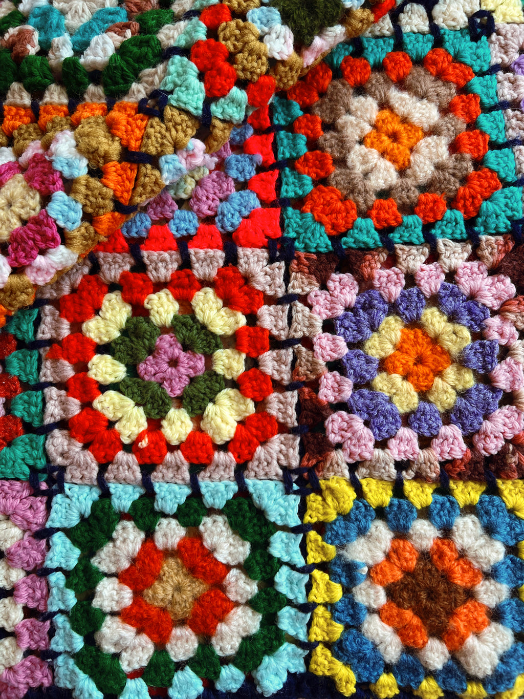 Vintage Rainbow Afghan