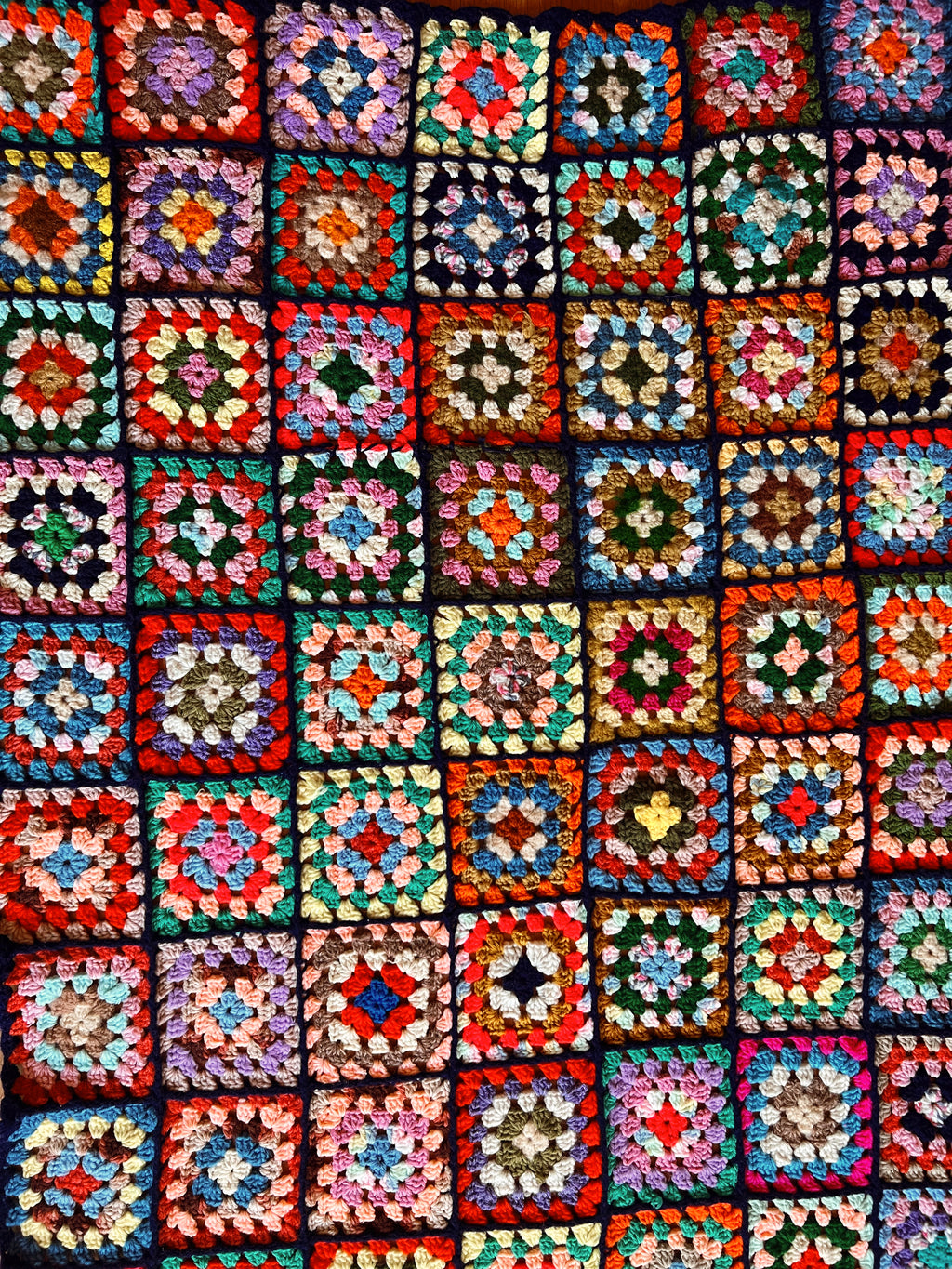 Vintage Rainbow Afghan