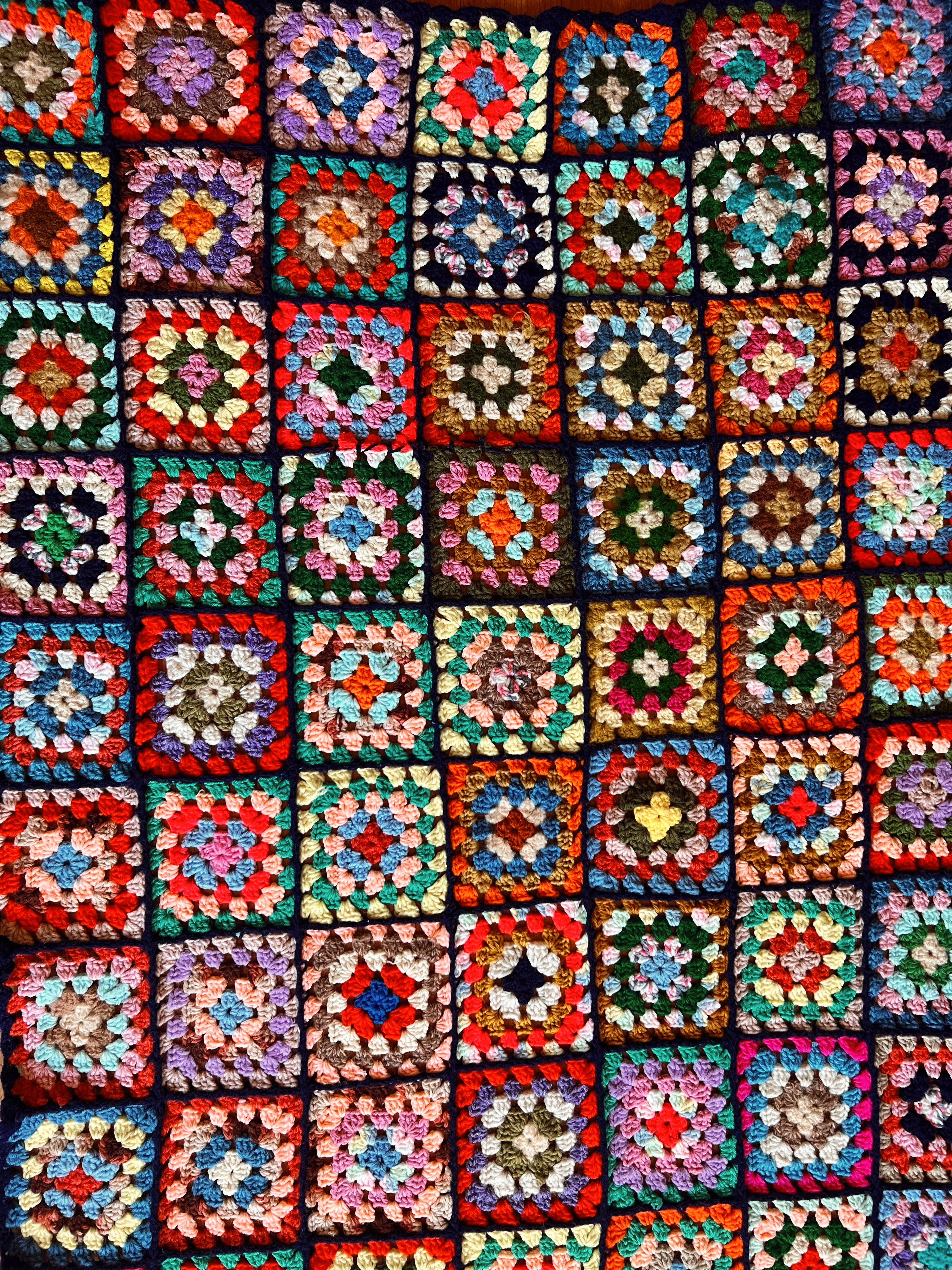 Vintage Rainbow Afghan